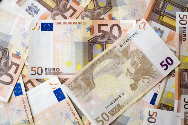 Банкноти євро паперові гроші — стокове фото