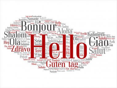 Merhaba ya da kelime bulutu tebrik