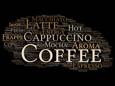 Kavramsal kahve kelime bulutu