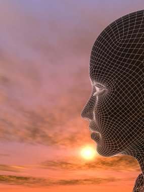 Tel kafes genç insan kafası