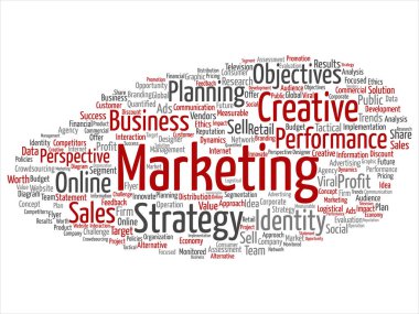 iş pazarlama kelime bulutu 