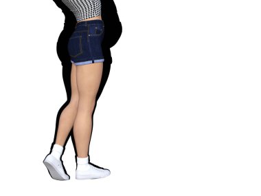 kilolu vs ince genç kadın