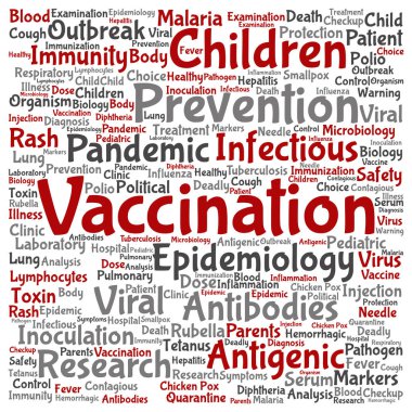 çocuk aşı kelime bulutu