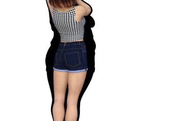 kilolu vs ince genç kadın