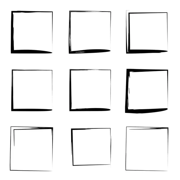 Collectie of set vierkante kaders — Stockfoto