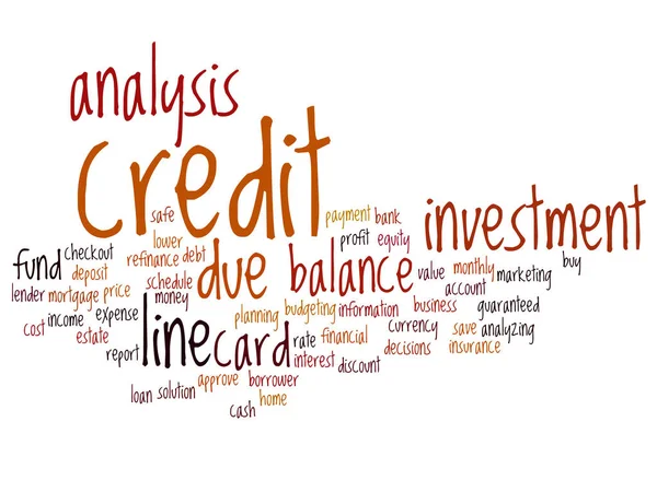 Parola concettuale della carta di credito cloud — Foto Stock