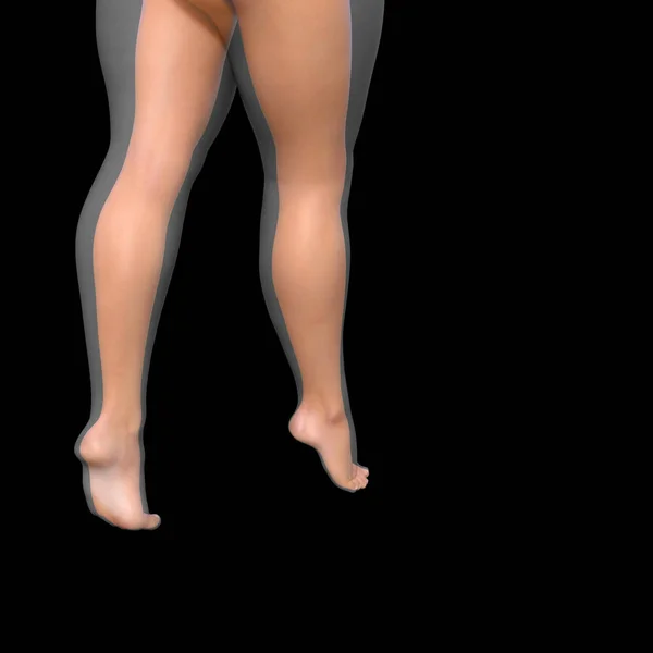 Nadwagą vs szczupła kobieta nogi — Zdjęcie stockowe