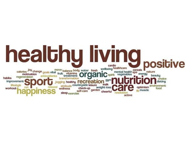 Conceptual healthy living word cloud — Stock Photo, Image