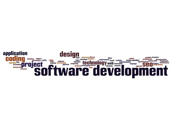 Software development word cloud — Stock Photo, Image