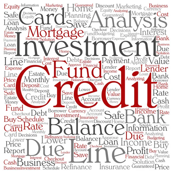 Conceptual credit card word cloud — Stock Photo, Image