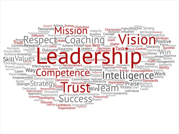 Business leadership word cloud — Stockfoto