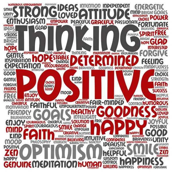 Positive thinking word cloud — Stock Photo, Image