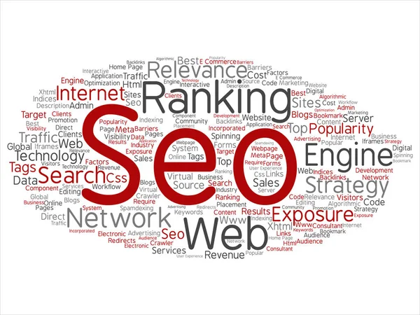 Search engine optimization word cloud — Stock Photo, Image