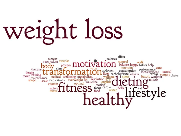Weight loss word cloud — Stock Photo, Image