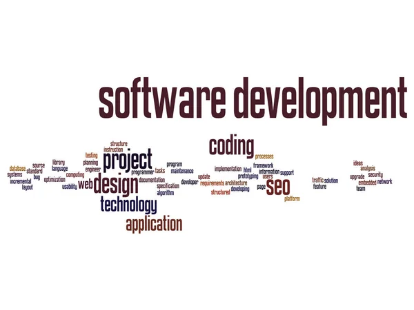 Software ontwikkeling word cloud — Stockfoto