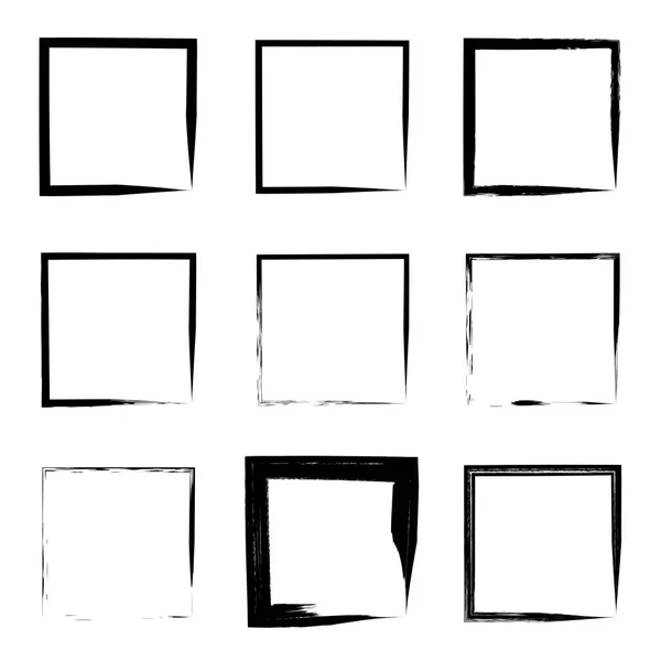 Collectie of set vierkante kaders — Stockfoto