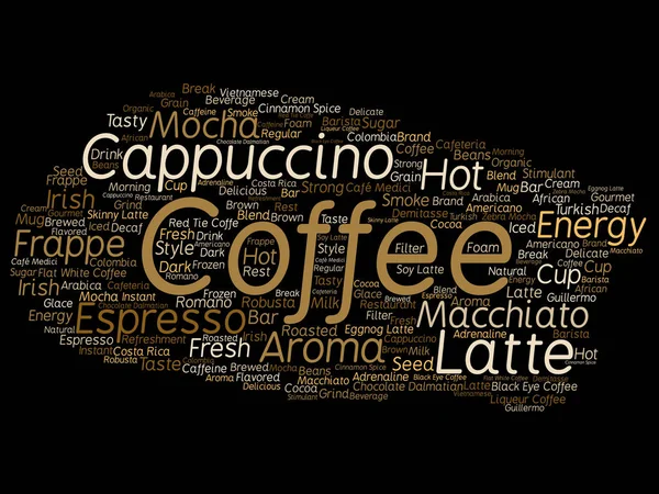 Nube conceptual palabra café —  Fotos de Stock