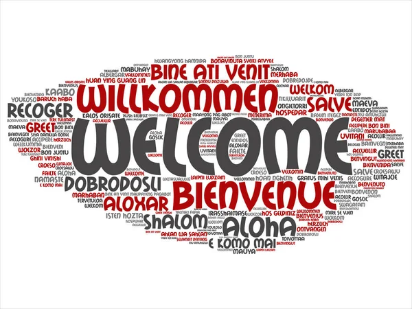 Welcome or greeting word cloud — Stock Photo, Image