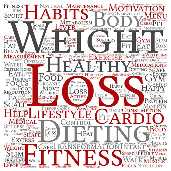 Weight loss word cloud — Stock Photo, Image