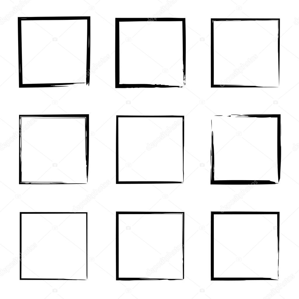 Collection or set square frames 