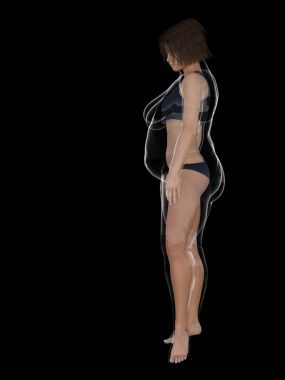 kilolu kadın vs ince sağlıklı vücut