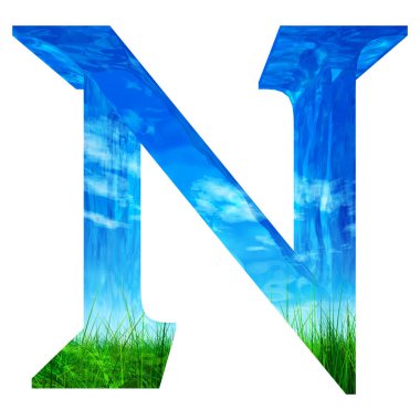 çim ve mavi gökyüzü su yazı tipi