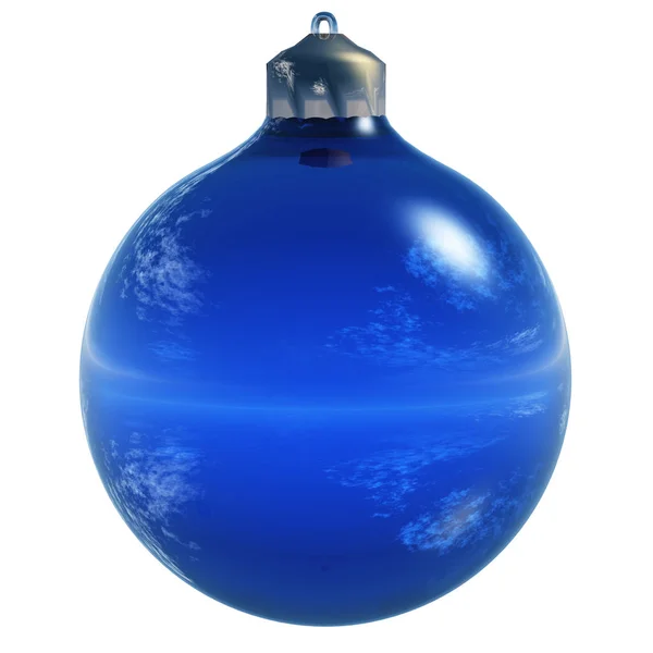 Bola azul de Natal — Fotografia de Stock