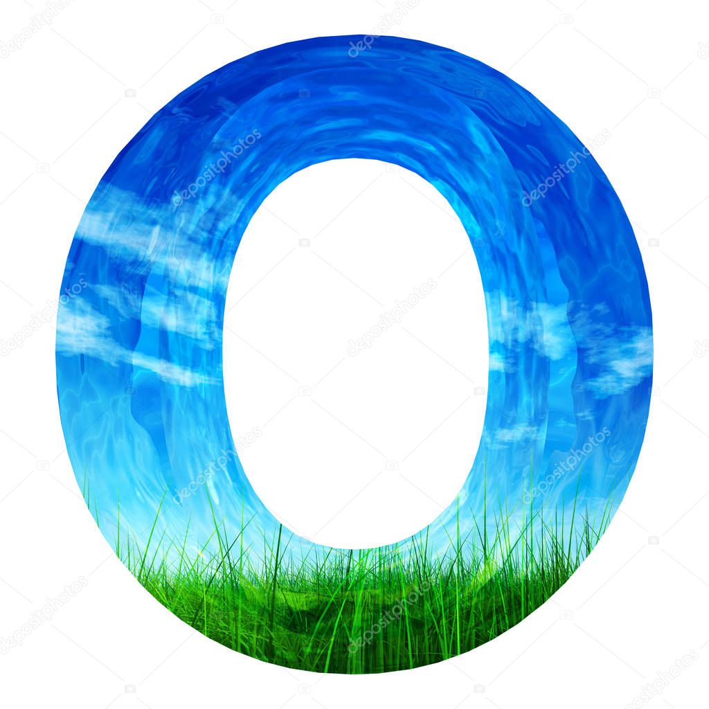 grass and blue sky water font