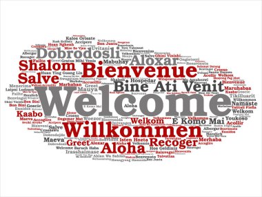 Hoş geldiniz uluslararası kelime bulutu 