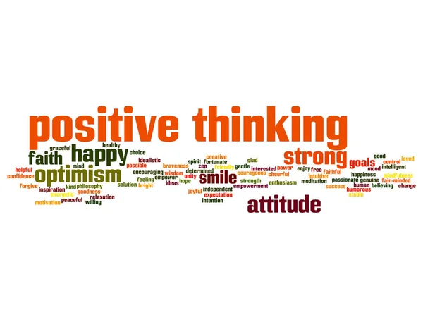 Positivt tänkande word cloud — Stock vektor