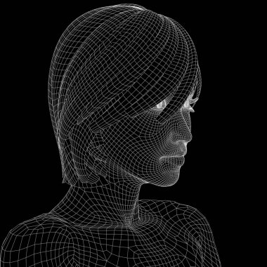 Tel kafes genç insan yüzü 