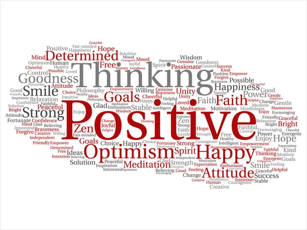 Positive thinking word cloud — Stock Vector