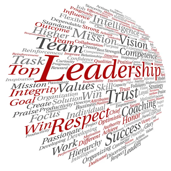 Облако слов бизнес-лидерства — стоковый вектор