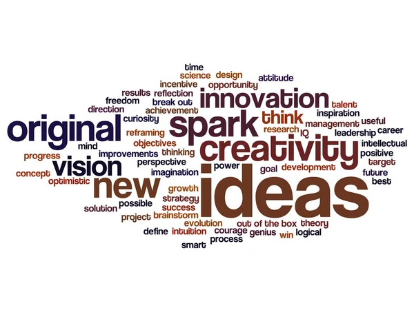 Creative new ideas word cloud — стоковый вектор