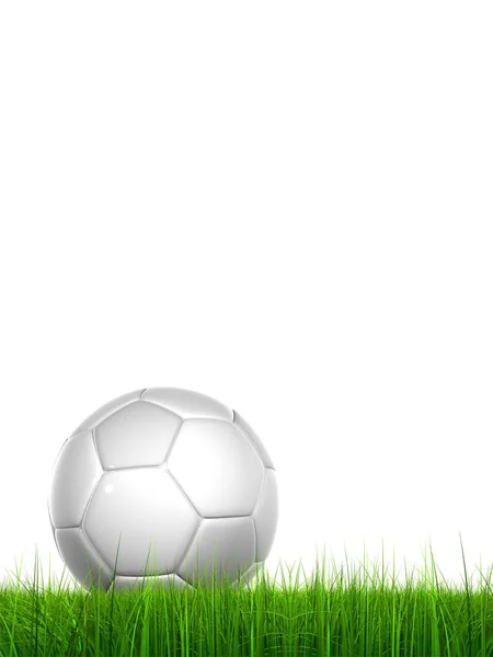 Piłka na zielonej trawie — Zdjęcie stockowe