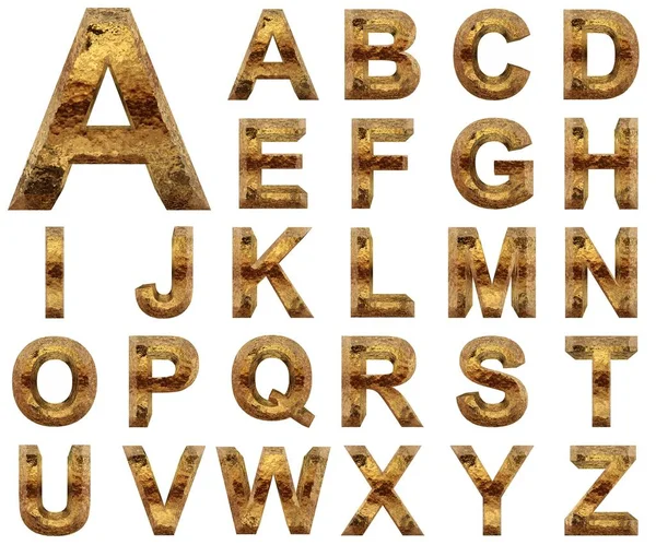 Gouden lettertype op wit — Stockfoto