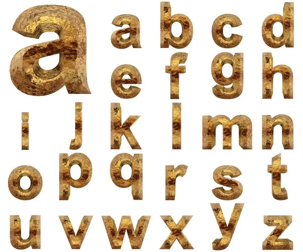 Gouden lettertype op wit — Stockfoto