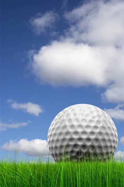 Golf ball on grass — Stock Photo, Image