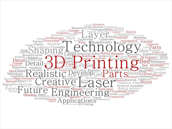 3D baskı kavramı — Stok Vektör