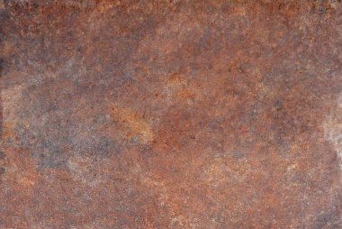 Soyut kirli metalik vintage endüstriyel closeup retro grungy yüzey tasarımı için dokulu gibi kahverengi eski veya sac yatay duvar arka plan aşınmış metal paslanmış. Kaba bir demir plaka yaşlı