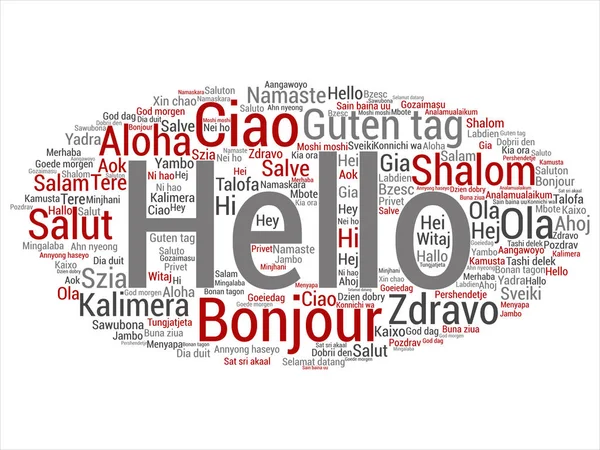 Soyut kelime uluslararası bulut Merhaba