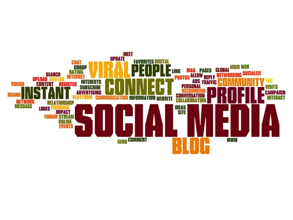 Sociale media marketing abstract woord wolk — Stockvector