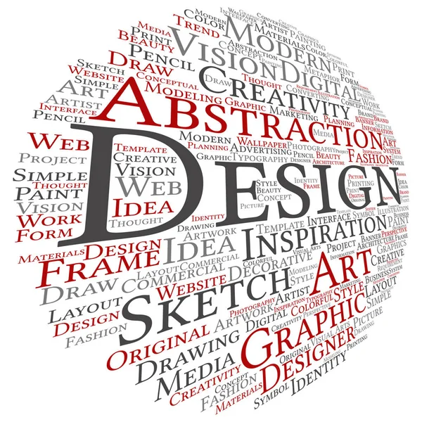 Kreativitás art grafikai szó felhő — Stock Vector