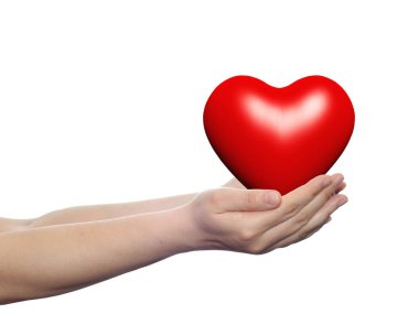 Cam kalp işareti elinde