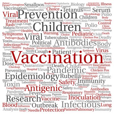 çocuk aşı kelime bulutu