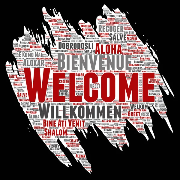 Welcome word cloud multilingual. — Stock Vector