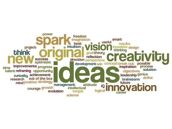 Brainstorming abstrakt word cloud — Stock vektor