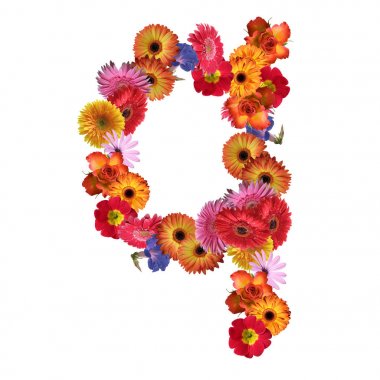 Çiçek yazı tipi tasarım