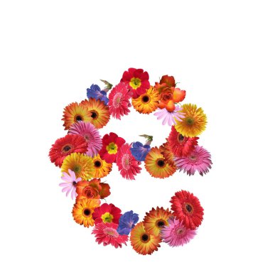 Çiçek yazı tipi tasarım