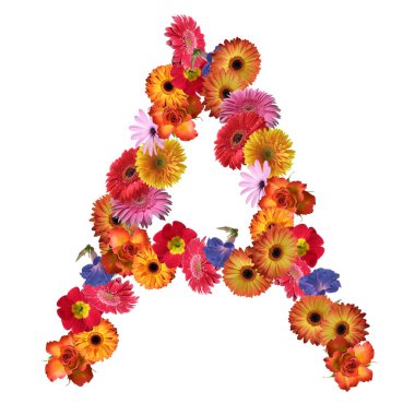 Çiçek yazı tipi tasarım